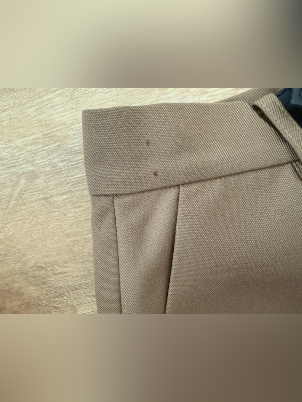 Prada Brown/Tan Lined Shorts with Blue Logo Tag - Picture 4 of 10